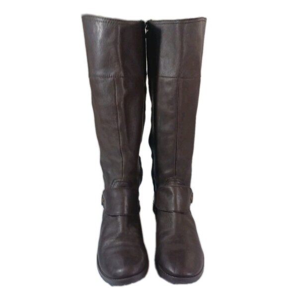 Ralph Lauren Womens 8.5 Sulita Brown Leather Equestrian Harness Riding Boots - Picture 4 of 9